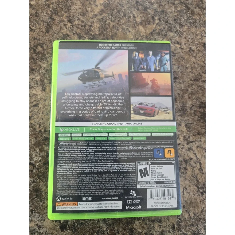 Grand Theft Auto V (Microsoft Xbox 360, 2013)